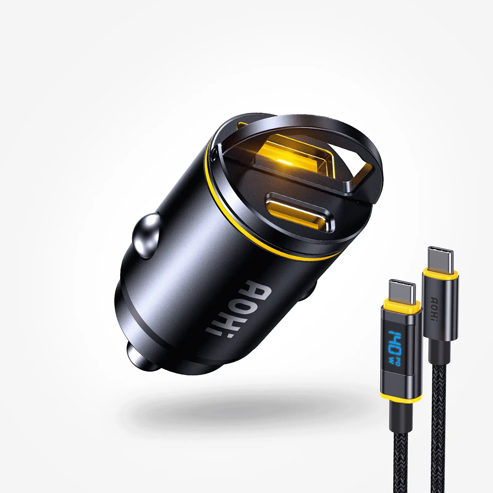 AOHI SUPERAUTO PD 45W Fast Car Charger (USB-C & USB-A) - Image 10