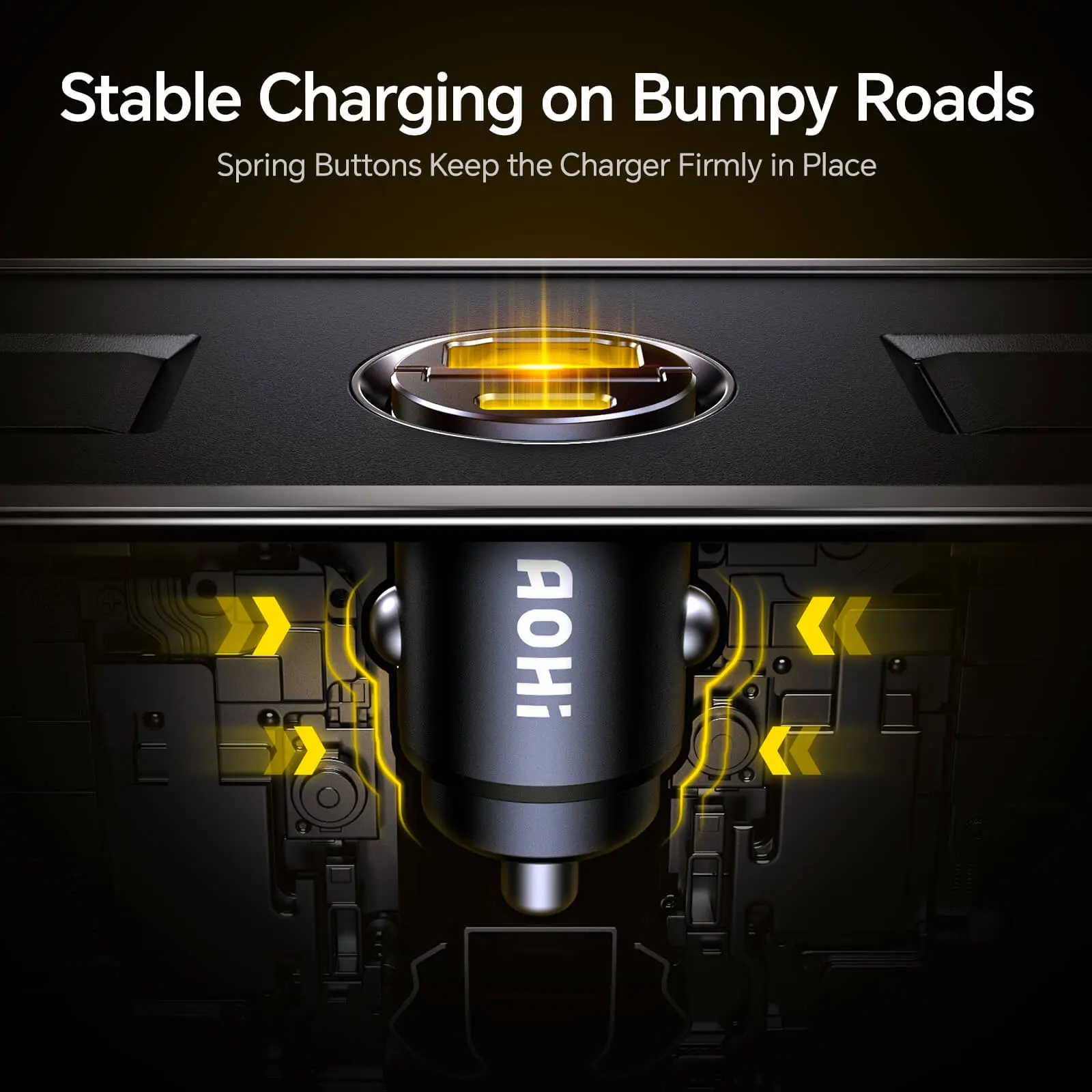 AOHI SUPERAUTO PD 45W Fast Car Charger (USB-C & USB-A) - Image 7