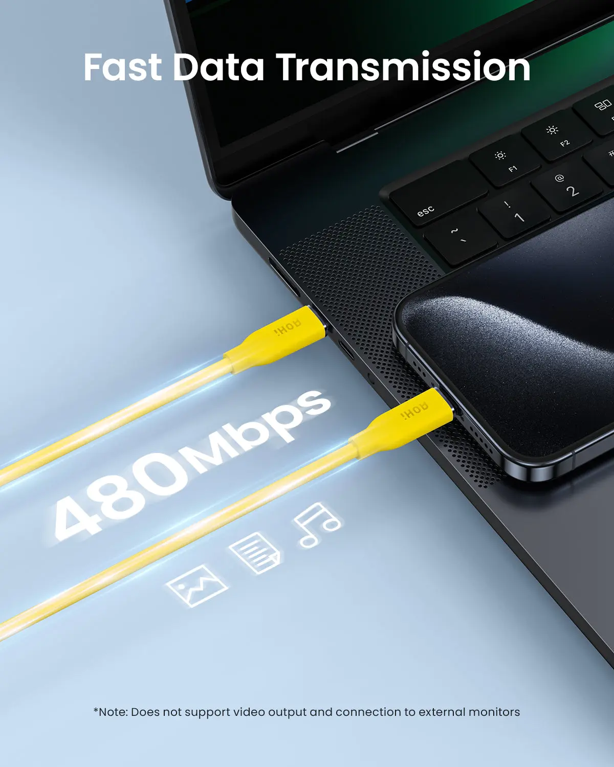 AOHI 240W PD 3.2 USB C to USB C Fast-charging Silky Cable 3.3ft - Image 4