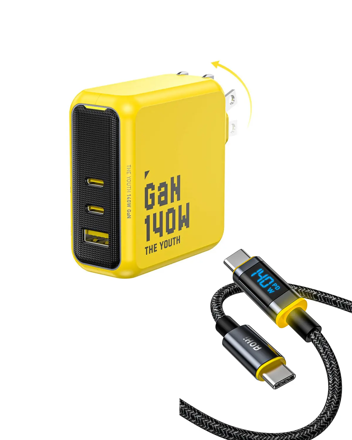 AOHI The Youth 140W PD3.1 GaN 3-Port Fast Charger - Image 10