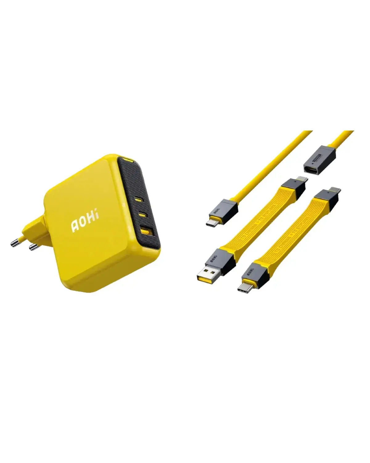 AOHI Magcube Pro 140W GaN+ Fast Charger with USB4 PD 3.2 Racing Cable Set (40Gbps/ 240W/ 8K) ONLY SOLD IN US - Image 11