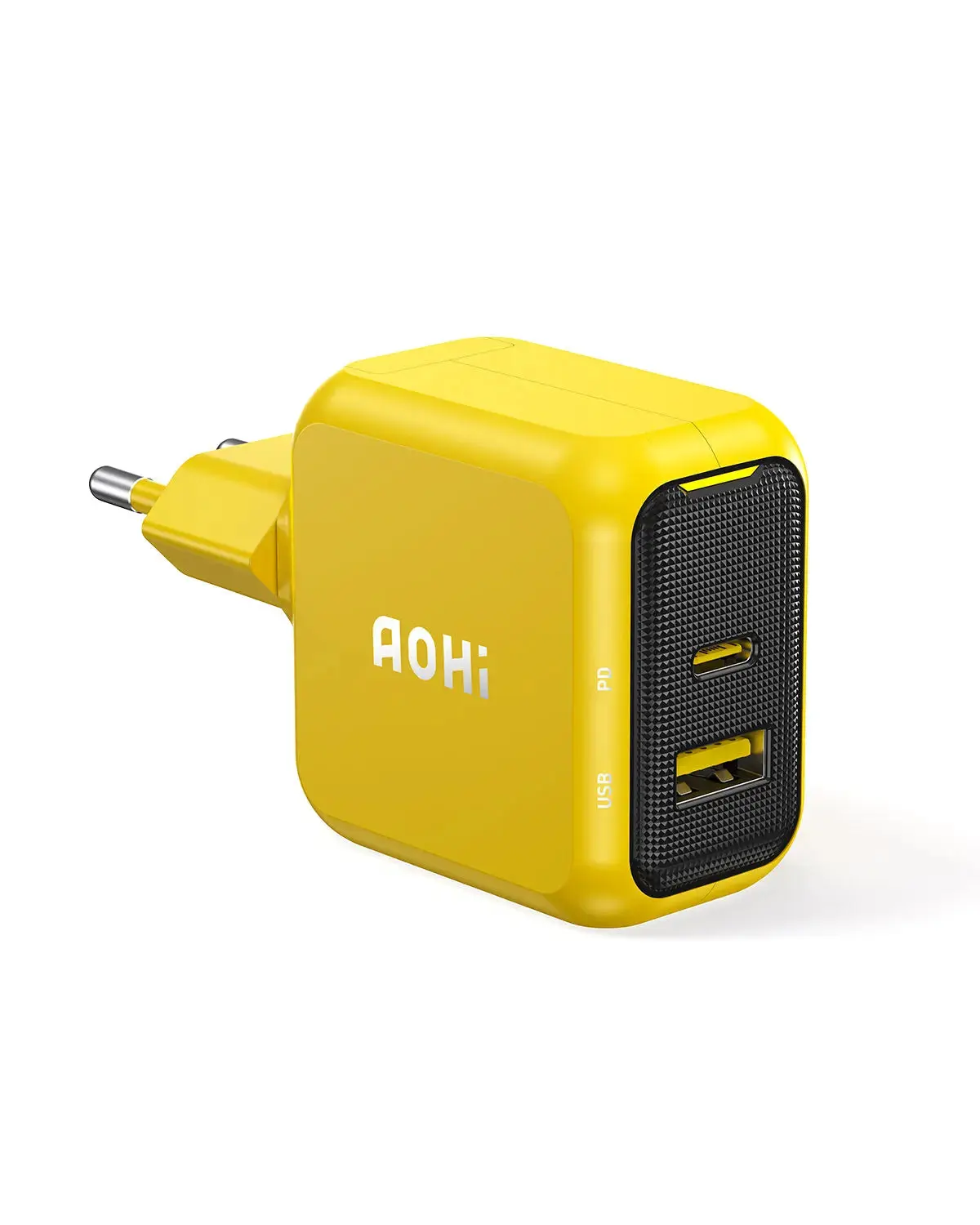 AOHI Magcube 67W Dual-Port Foldable GaN Charger (Yellow/Black) - Image 8