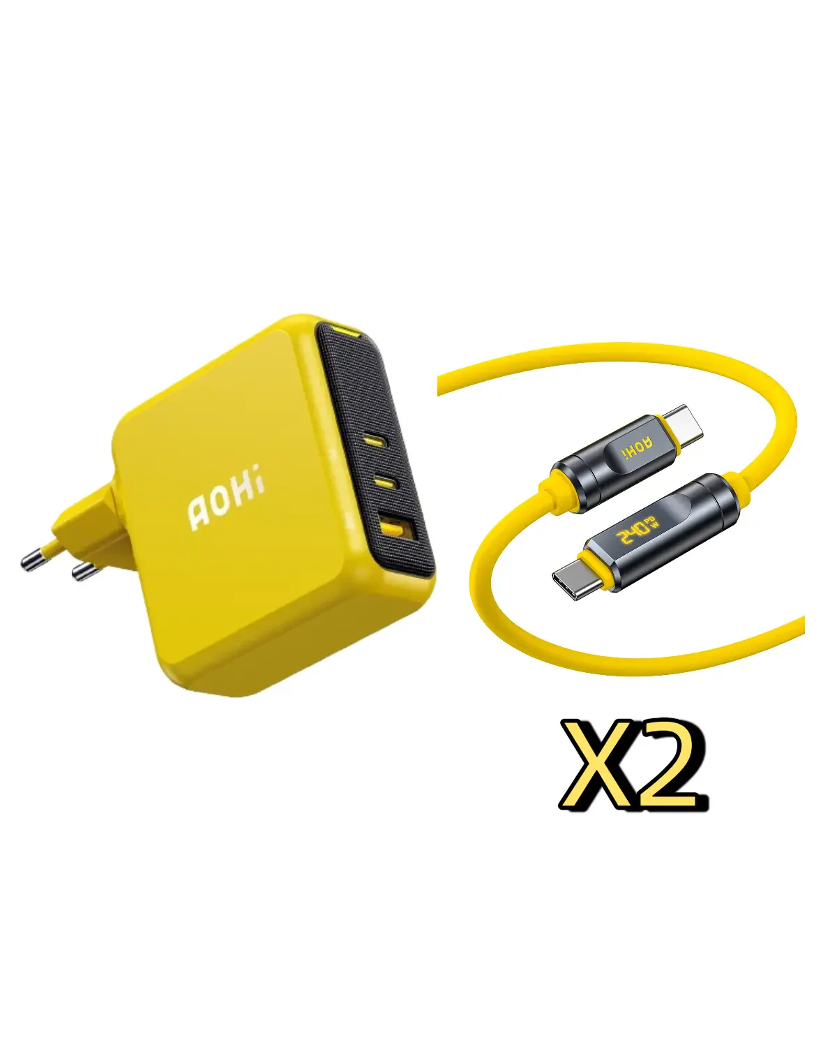 AOHI Magcube Pro 140W GaN+ 2 USBC and 1 USBA Fast Charger (EU) - Image 12