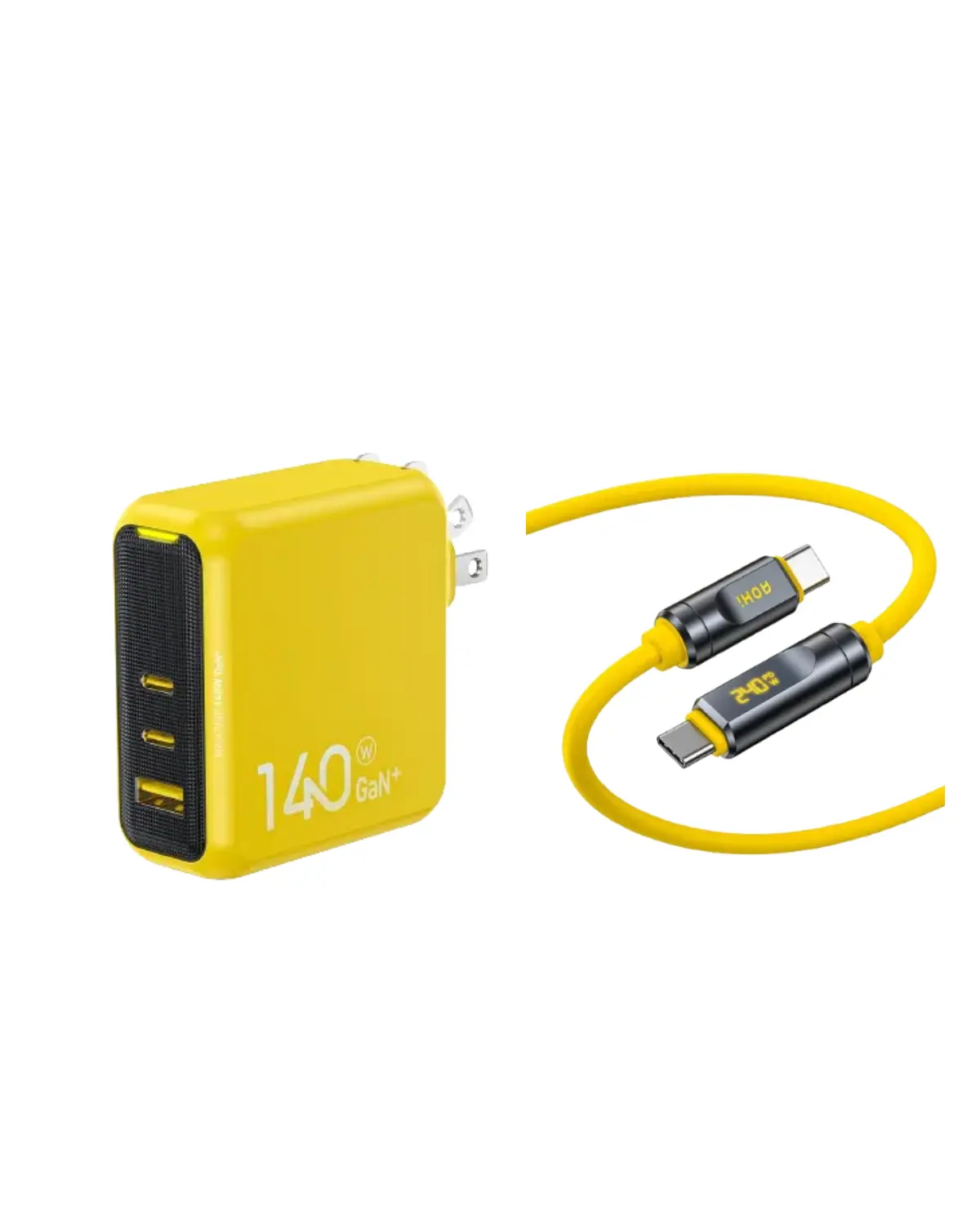 AOHI Magcube Pro 140W GaN+ Fast Charger with THE FUTURE Adonis USB4 2.0 240W USB-C to USB-C Cable - Image 11