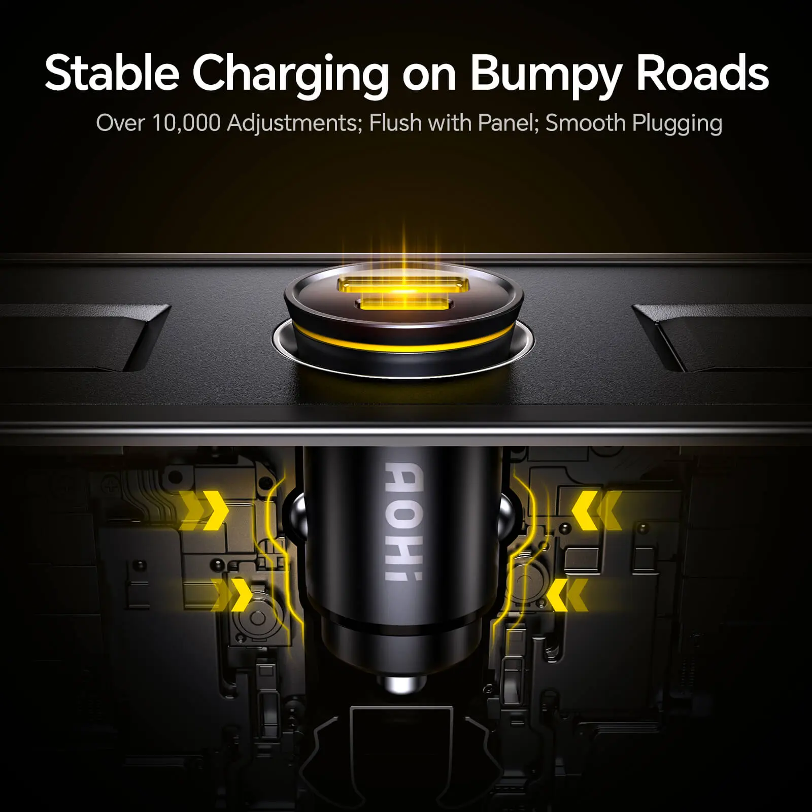 AOHI SUPERAUTO PD 65W Fast Car Charger (USB-C & USB-A) - Image 8
