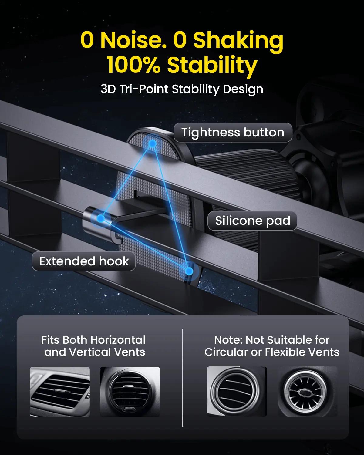 AOHI SUPERAUTO Smart Sensor Wireless Car Charger with 3.3FT C-C Cable - Image 9