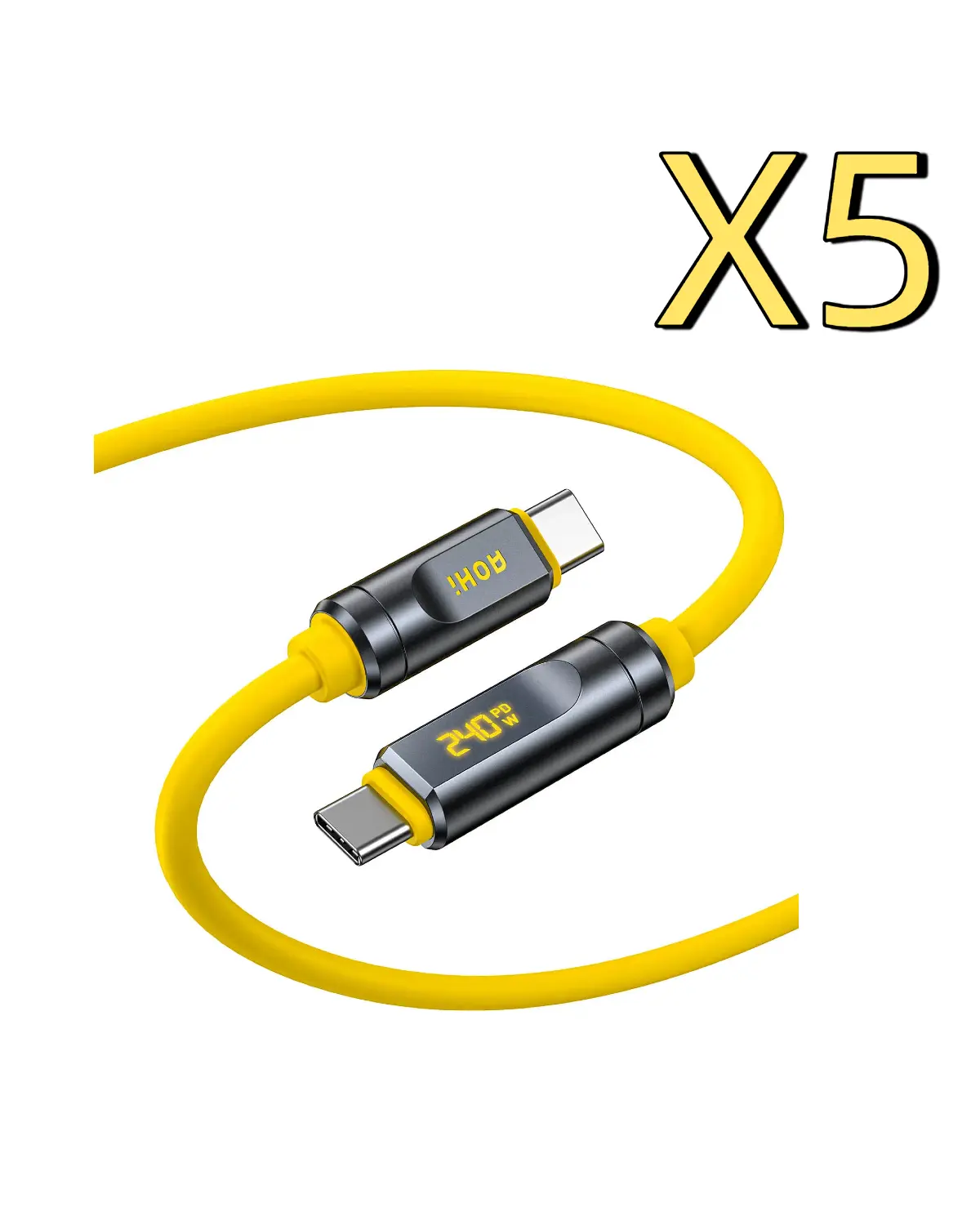 [NEW RELEASE] AOHI THE FUTURE Adonis USB4 2.0 240W LED Display USB-C to USB-C Cable 3.3FT/6.6FT (120Gbps/ 8K/ PD3.2) - Image 12