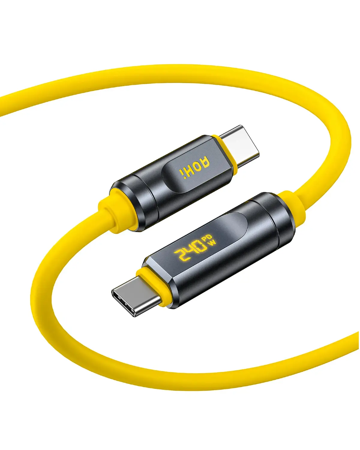 [NEW RELEASE] AOHI THE FUTURE Adonis USB4 2.0 240W LED Display USB-C to USB-C Cable 3.3FT/6.6FT (120Gbps/ 8K/ PD3.2) - Image 9