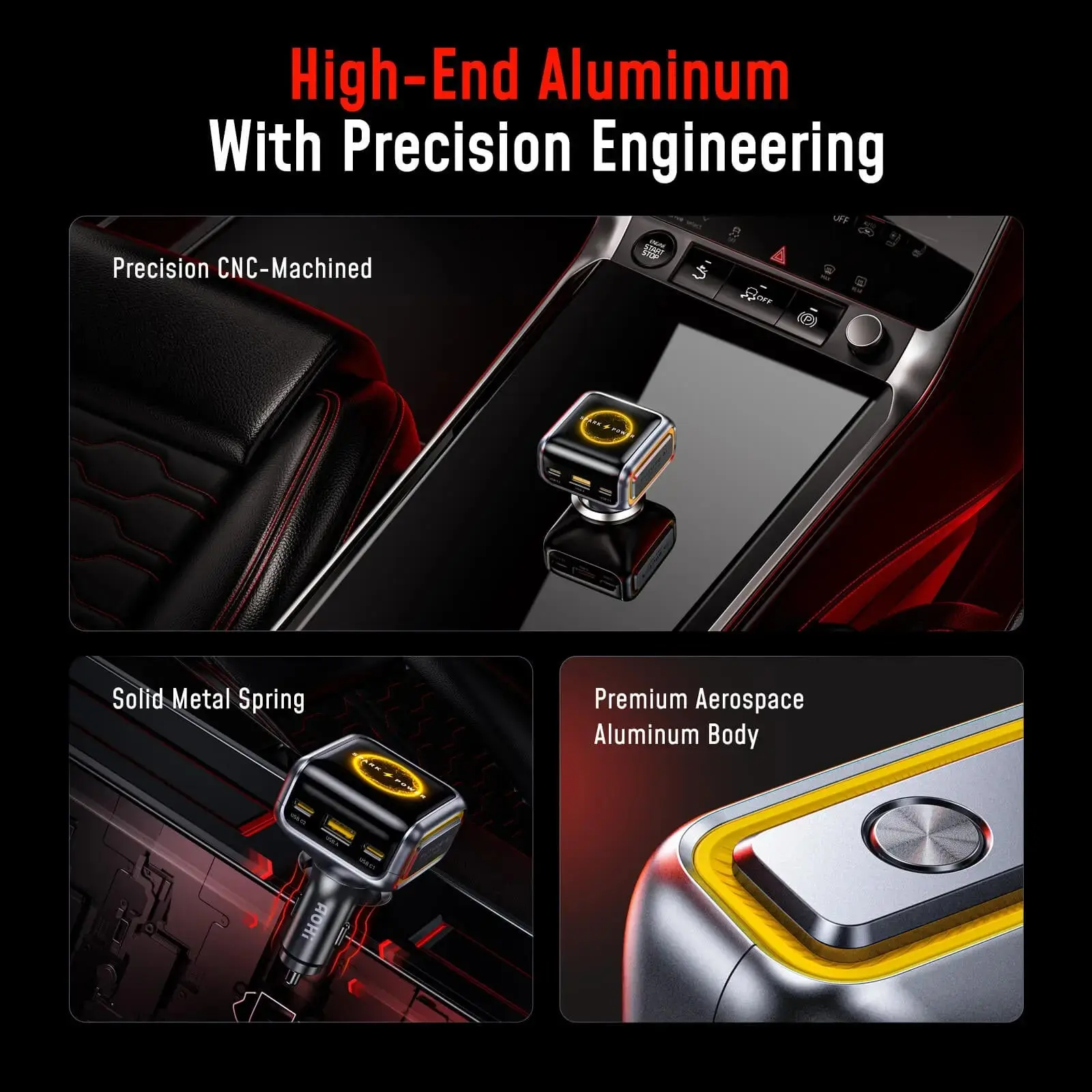 [NEW] AOHI THE FUTURE AI PD GAN+ 170W 3-Port LED Display Fast Car Charger - Image 8