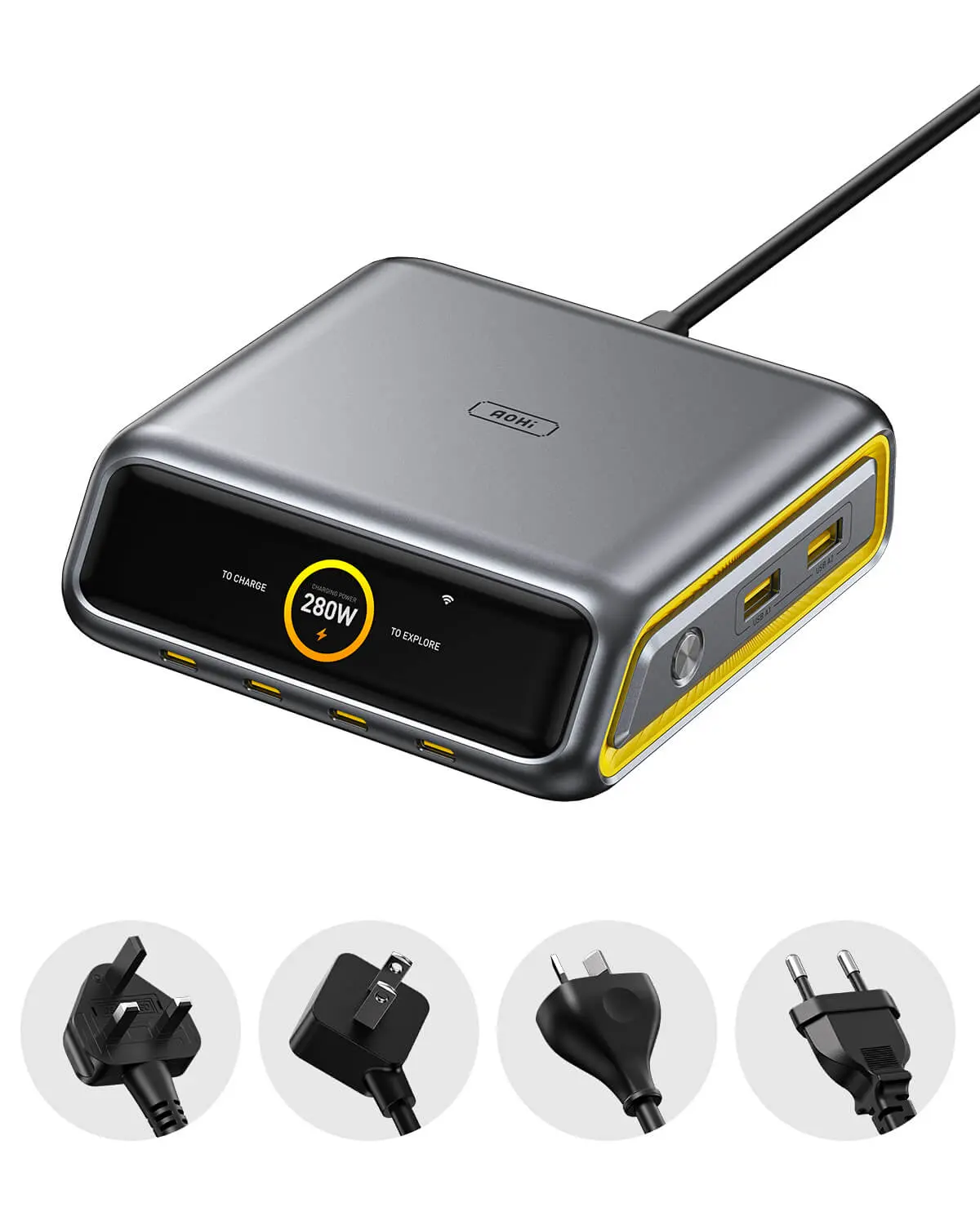[NEW] AOHI The Future AI PD3.2 280W 6-Port Desktop Charging Station (US/EU/UK/AU)
