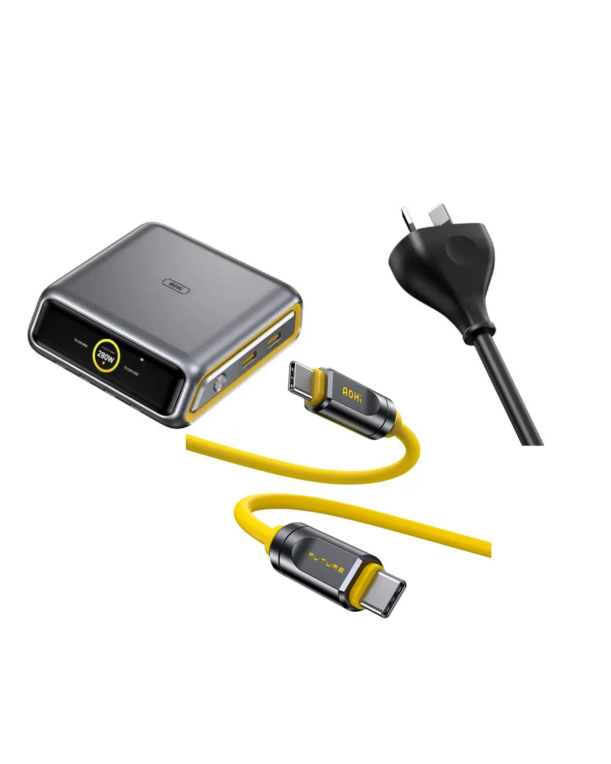 AOHI The Future AI PD3.2 280W 6-Port Desktop Charging Station with Adonis USB4 2.0 USB-C to USB-C Cable - Image 11