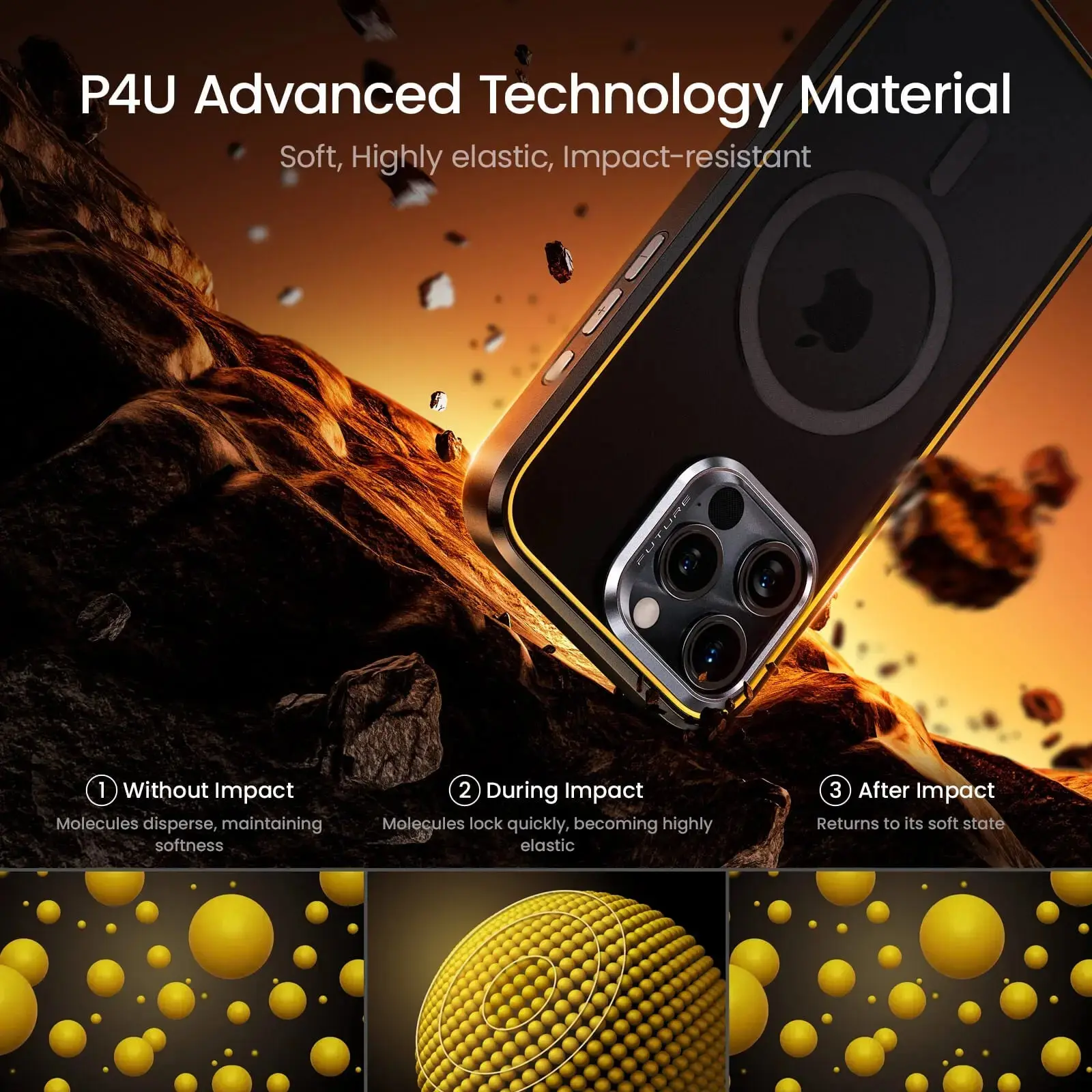 AOHi The Future MagArmor Magnetic Phone Case (For iPhone 16 Pro/ 16 Pro Max) - Image 4