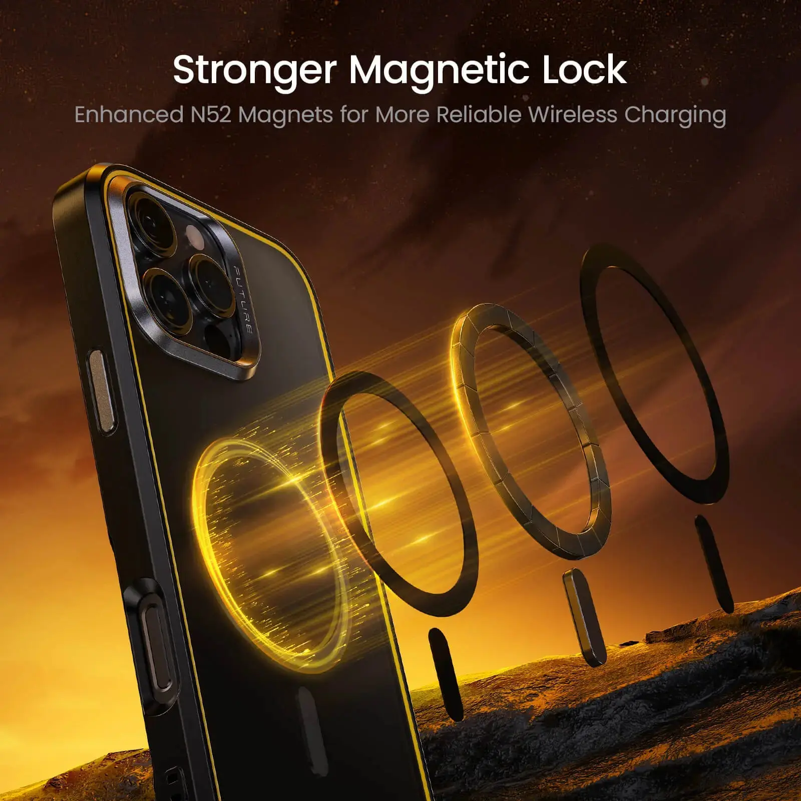 AOHi The Future MagArmor Magnetic Phone Case (For iPhone 16 Pro/ 16 Pro Max) - Image 5