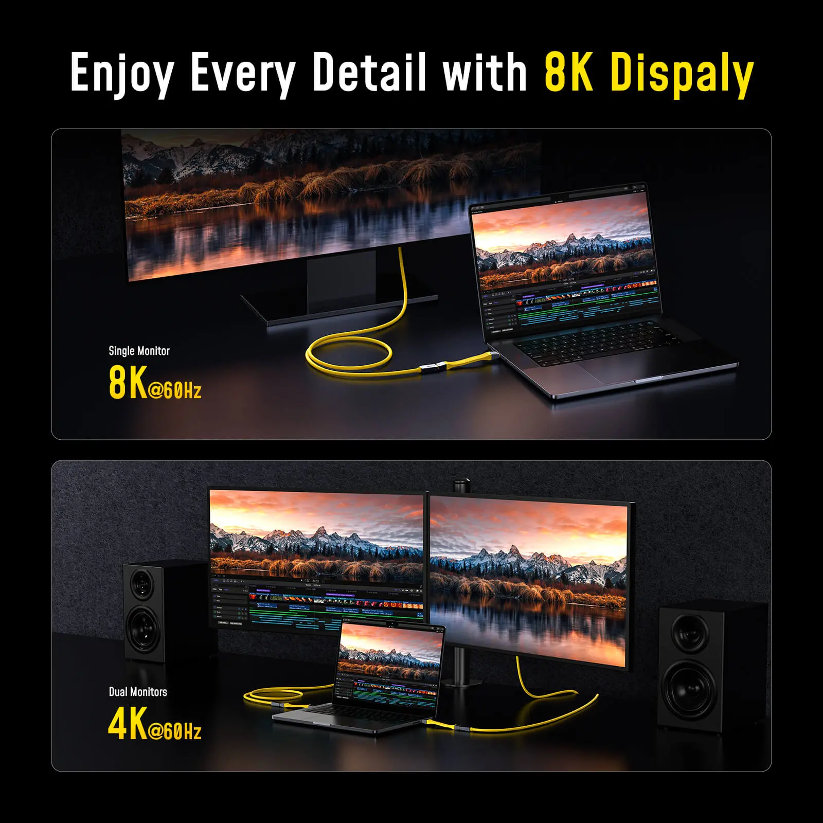 AOHI The Future 4-In-1 Splicable USB4 PD 3.1 Racing Cable Set (40Gbps/ 240W/ 8K) ONLY SOLD IN US - Image 5