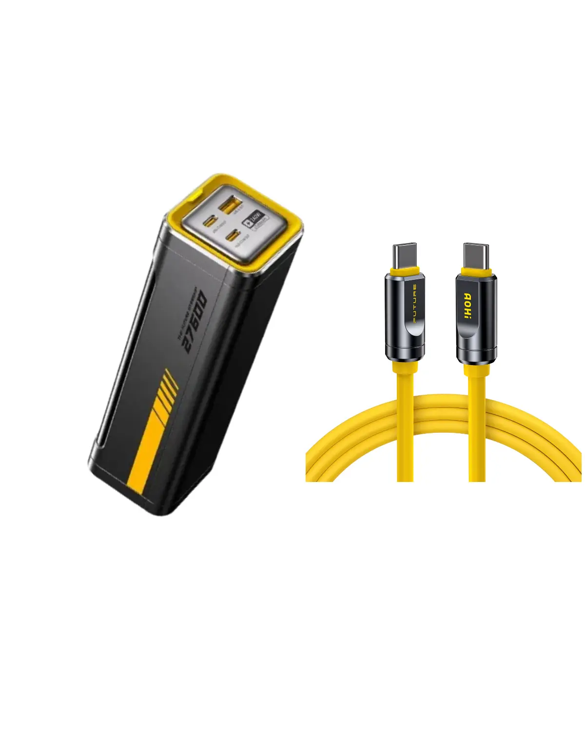 AOHI The Future Starship 240W 27,600mAh LED Display Power Bank with THE FUTURE Adonis USB4 2.0 240W USB-C to USB-C Cable - Image 9