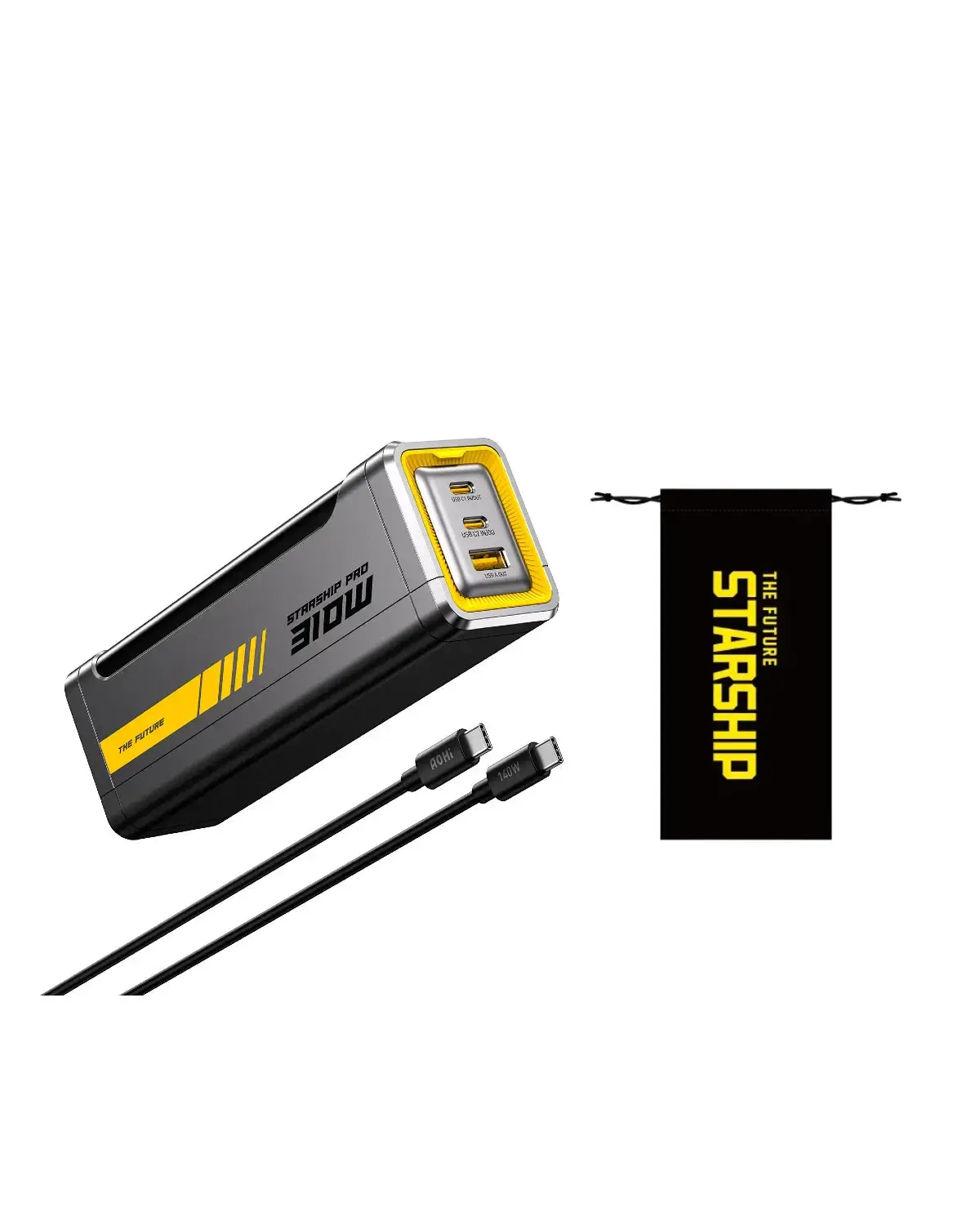 [Discounted Price: $109] AOHI The Future Starship Pro PD3.1 310W 20,000mAh LED Display Power Bank with 240W C-C Cable - Image 12