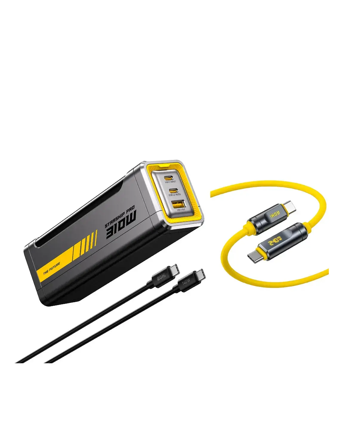 [Discounted Price: $109] AOHI The Future Starship Pro PD3.1 310W 20,000mAh LED Display Power Bank with 240W C-C Cable - Image 13