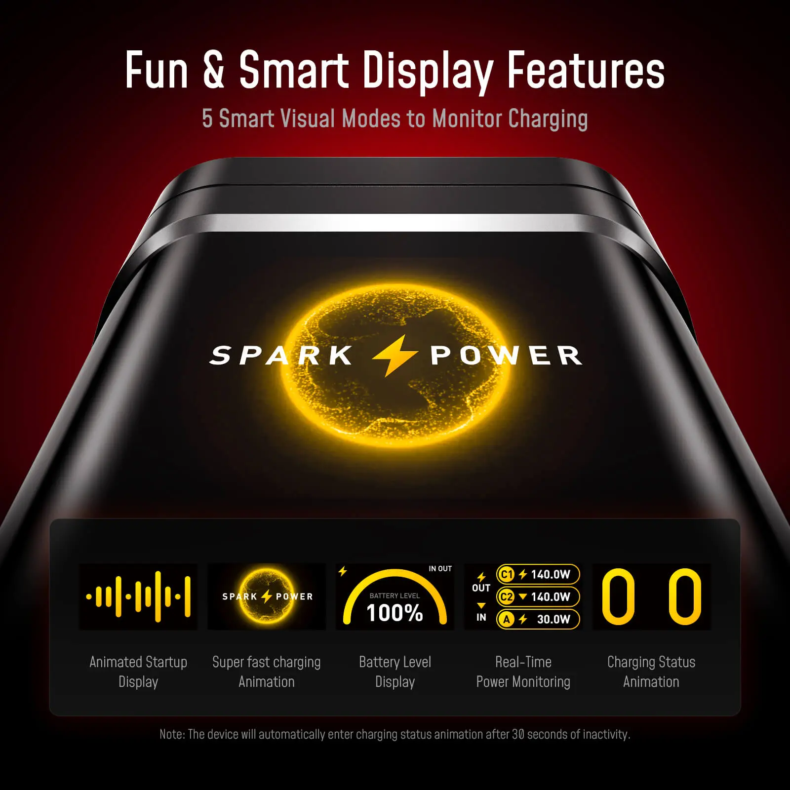 [Discounted Price: $109] AOHI The Future Starship Pro PD3.1 310W 20,000mAh LED Display Power Bank with 240W C-C Cable - Image 9
