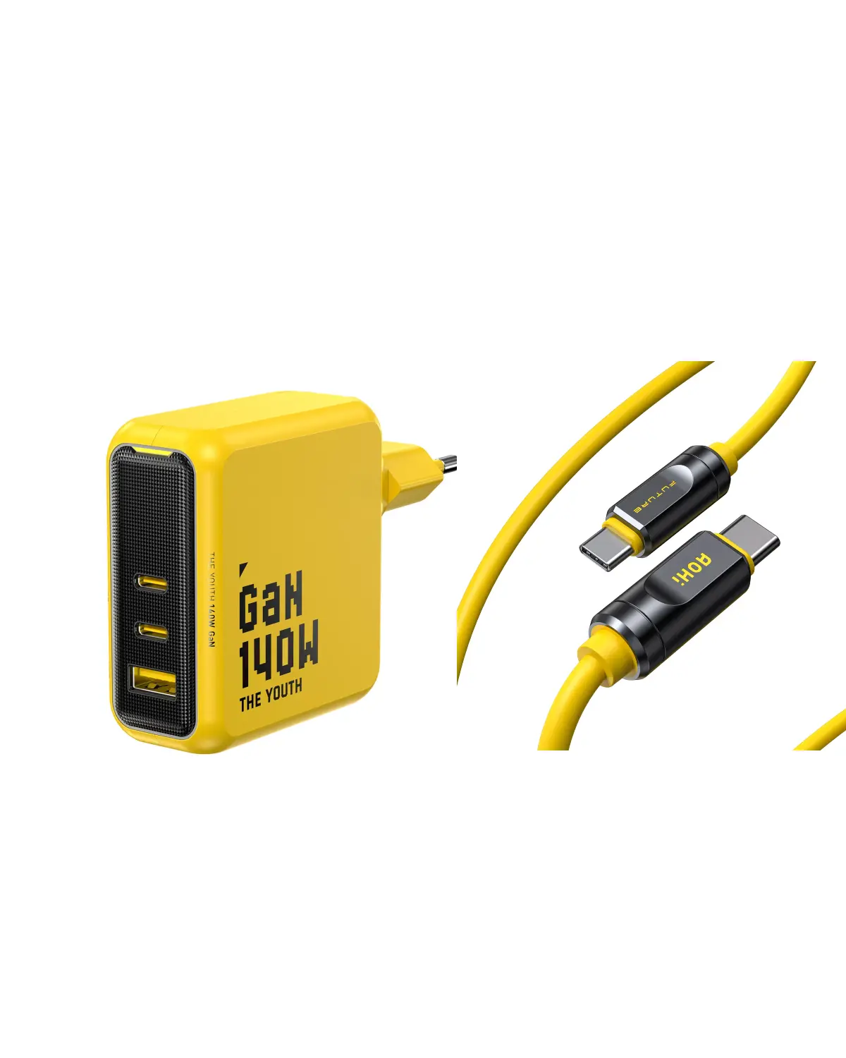 AOHI The Youth 140W PD3.1 GaN 3-Port Fast Charger with THE FUTURE Adonis USB4 2.0 240W USB-C to USB-C Cable - Image 10
