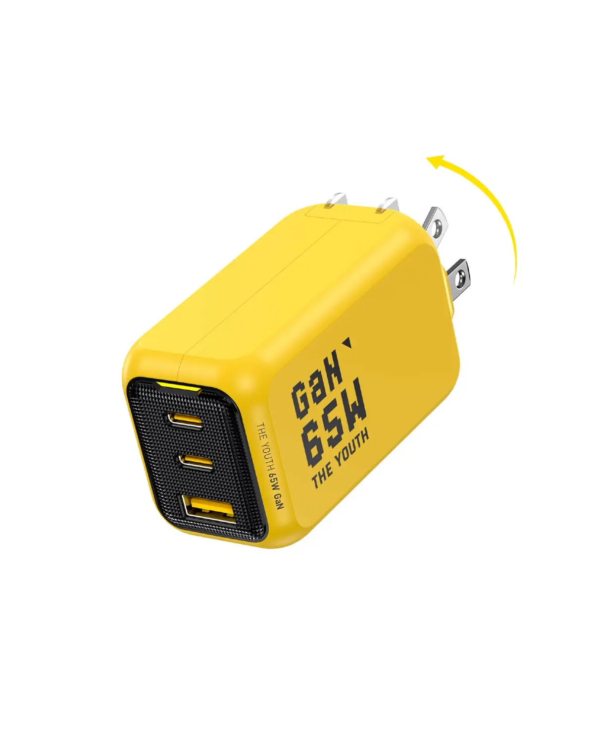 AOHI THE YOUTH PD/ PPS 65W GAN 3-Port Foldable Charger