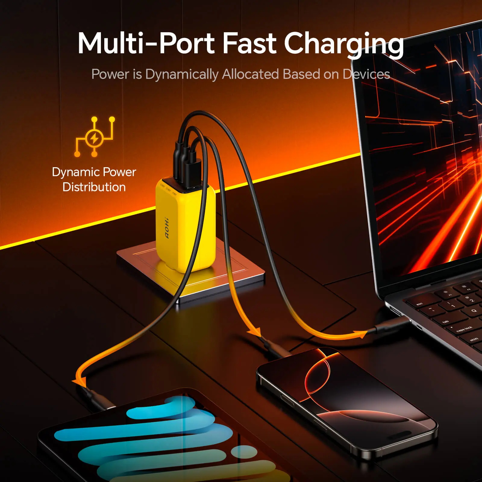 AOHI THE YOUTH PD/ PPS 65W GAN 3-Port Foldable Charger - Image 4