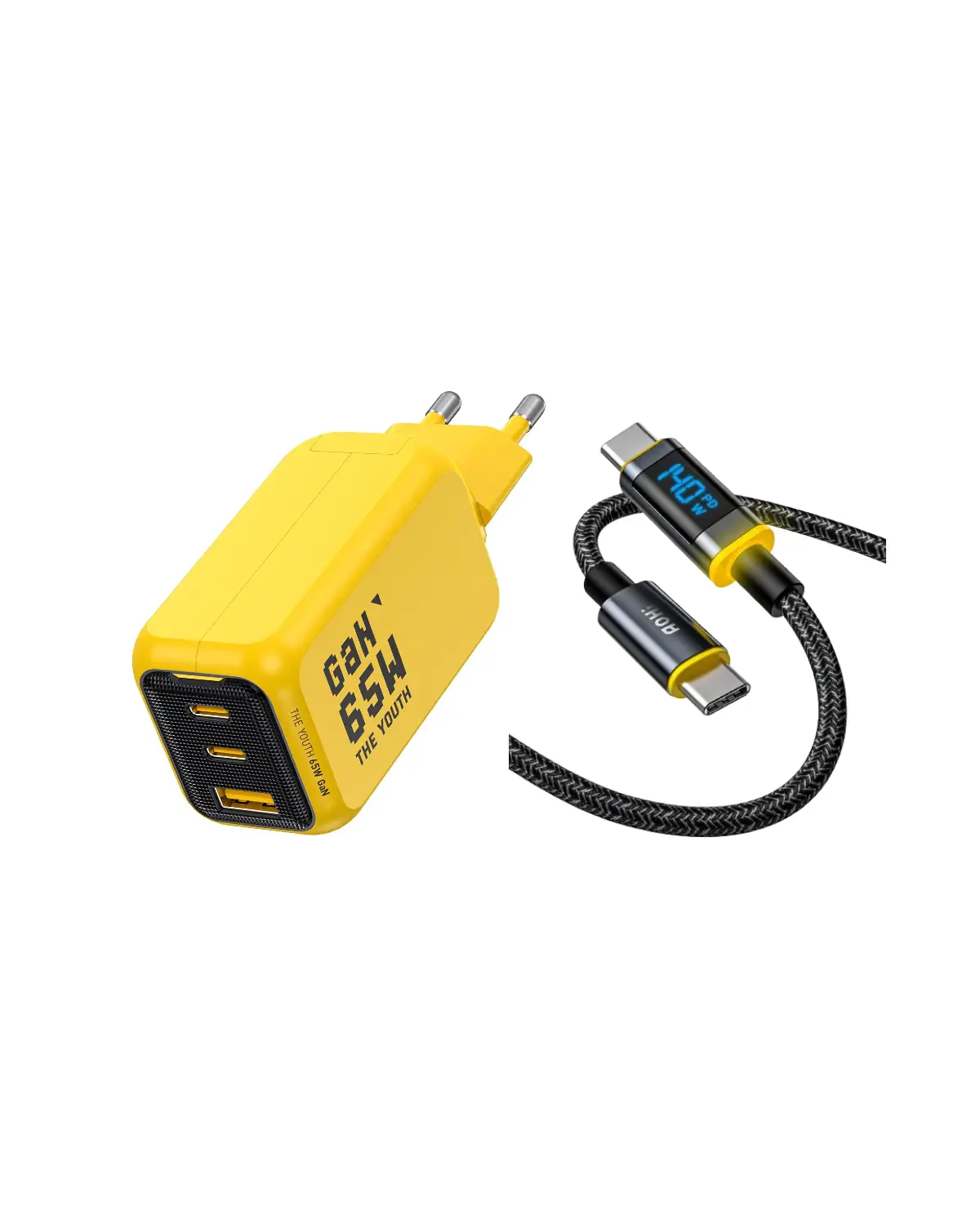 AOHI THE YOUTH PD/ PPS 65W GAN 3-Port Foldable Charger (EU) - Image 10