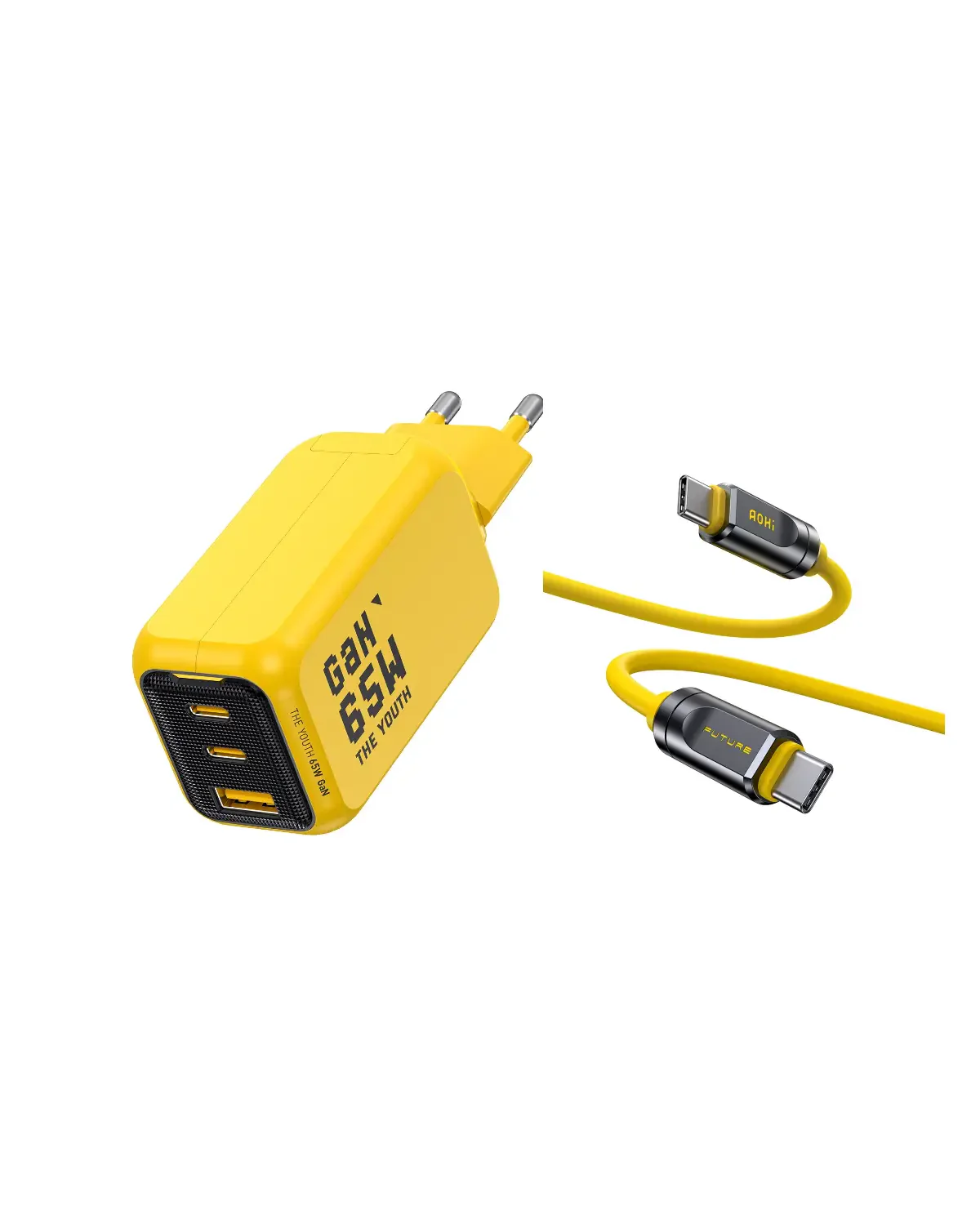 AOHI THE YOUTH PD/ PPS 65W GAN 3-Port Foldable Charger (EU) - Image 11