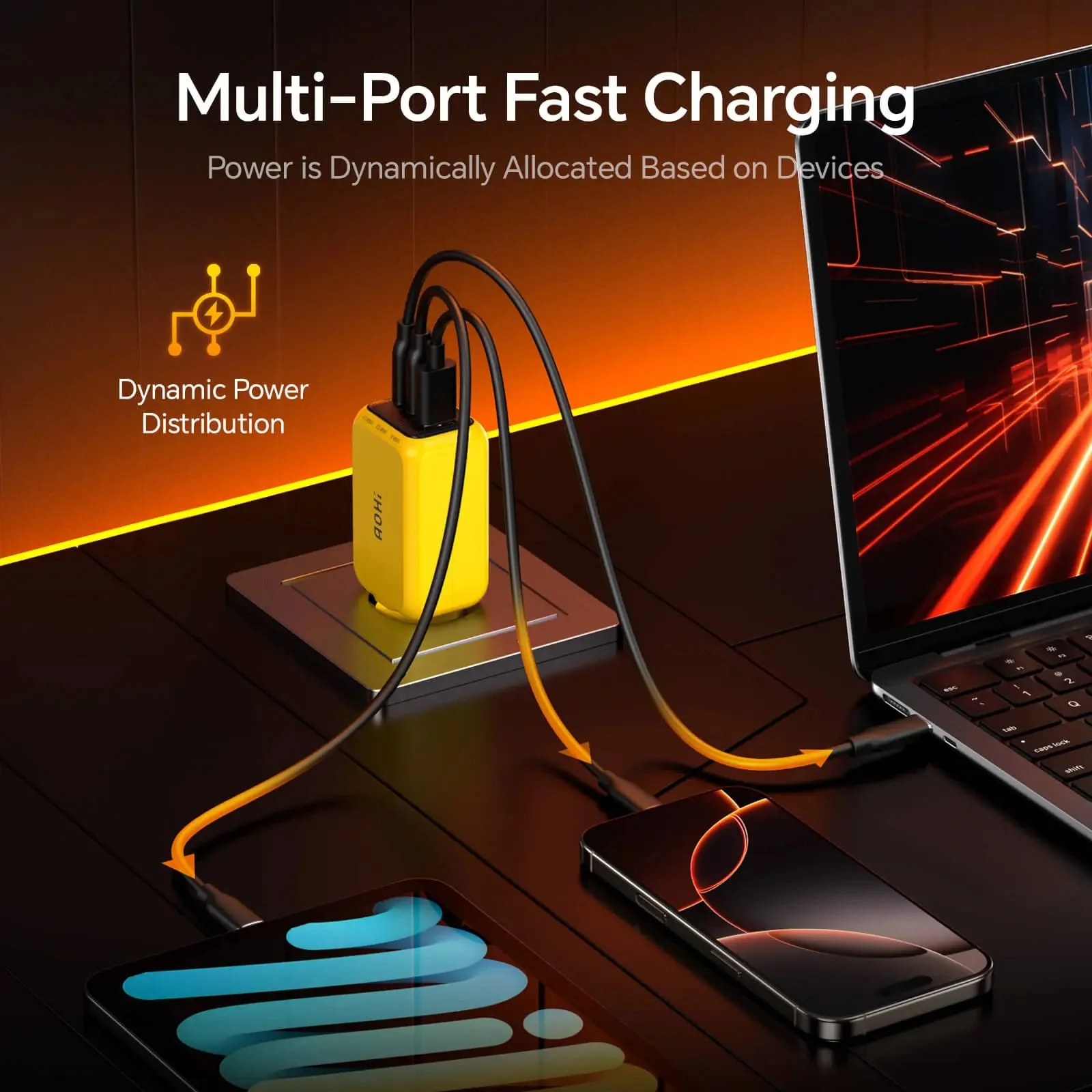 AOHI THE YOUTH PD/ PPS 65W GAN 3-Port Foldable Charger (EU) - Image 4