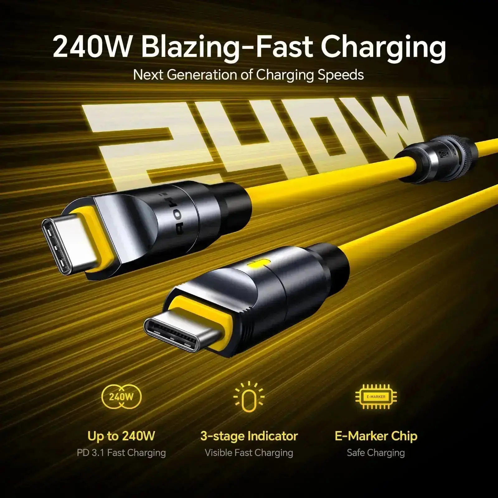 AOHI The Future PRO Creative Power Cable Set (240W/ 8K/ 40 Gbps/ 0.33~8.53FT) - Image 3