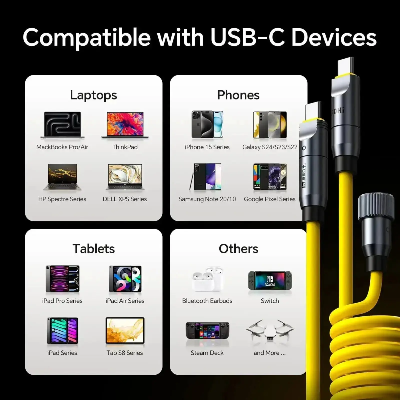 AOHI The Future PRO Creative Power Cable Set (240W/ 8K/ 40 Gbps/ 0.33~8.53FT) - Image 7