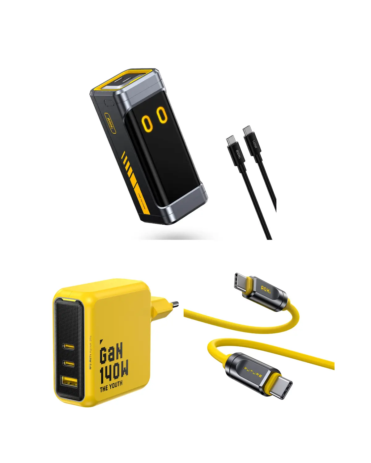 The Ultimate Charging Bundle: STARSHIP PRO 10000mAh Power Bank+ 140W YOUTH Charger+ Adonis USB4 2.0 240W USB-C to USB-C Cable - Image 12