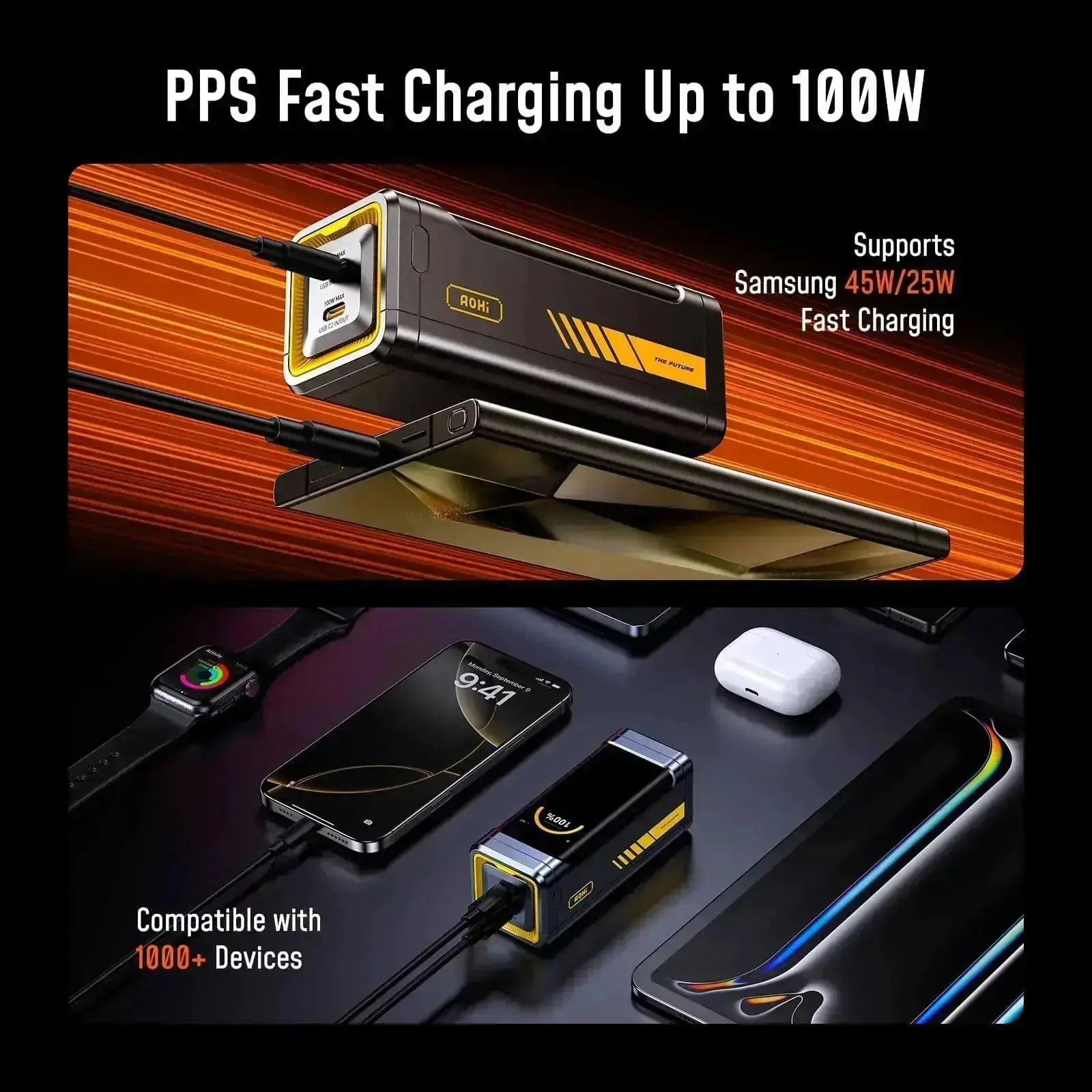 The FUTURE STARSHIP PRO PD 3.1 210W 10000mAh Power Bank with 140W GaN+ PRO Fast Charger - Image 8